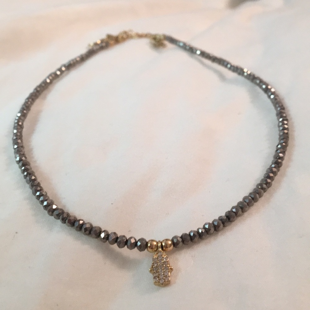 Jeweled Hand Choker